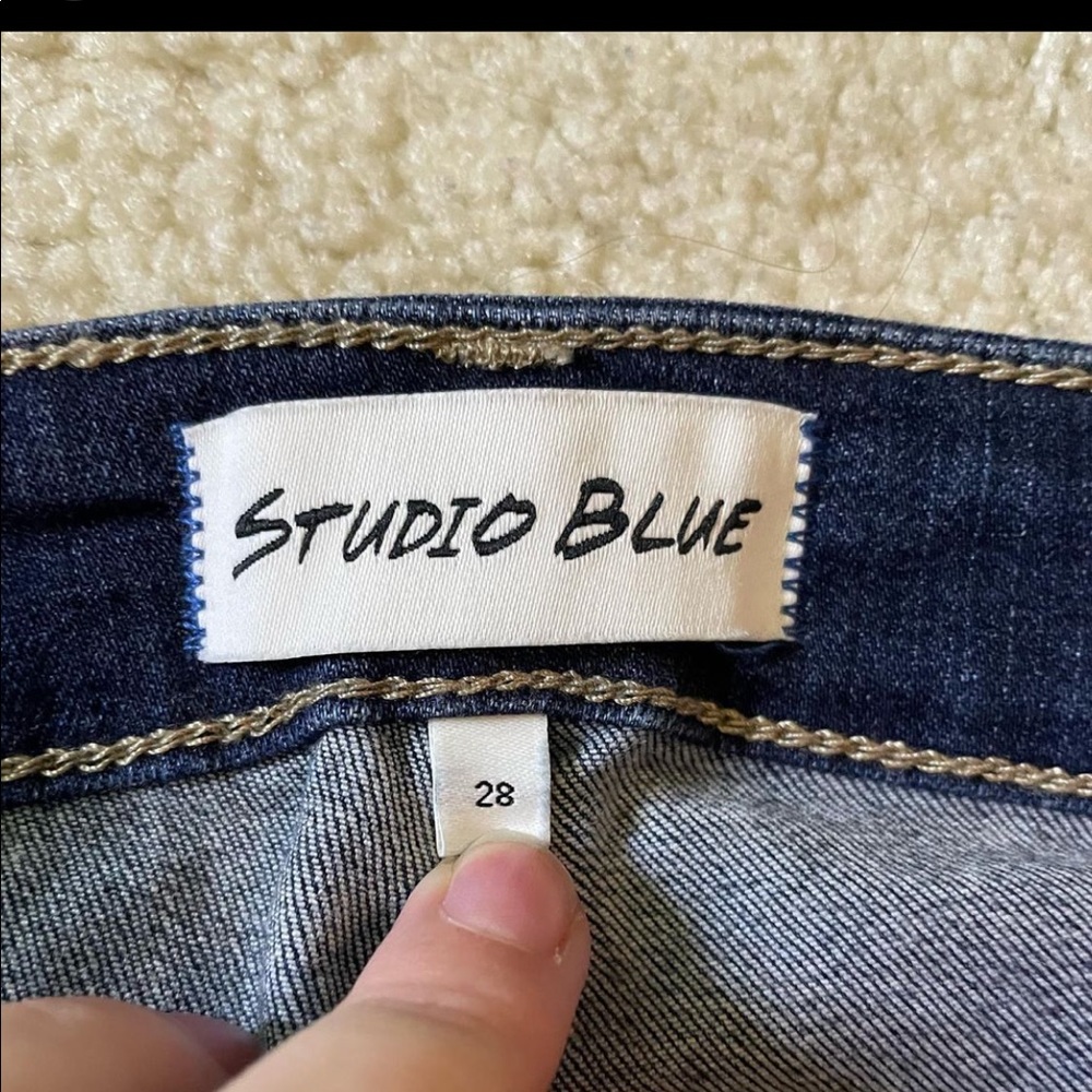 Dark blue jeans